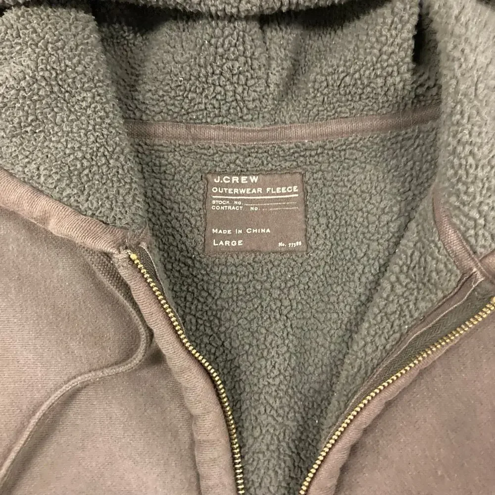 vintage y2k fur lined J.Crew heavyweight hoodie